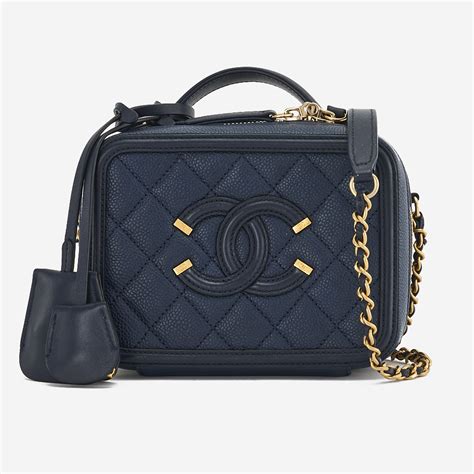 chanel vanity case blue|Chanel vanity case 2022.